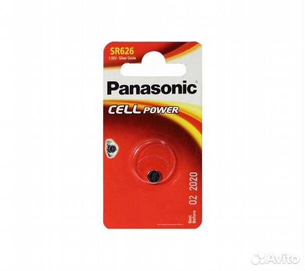 Батарейки Panasonic SR-626EL/1B дисковые серебряно