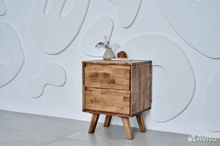 Тумба прикроватная деревянная Fusion массив дерева
