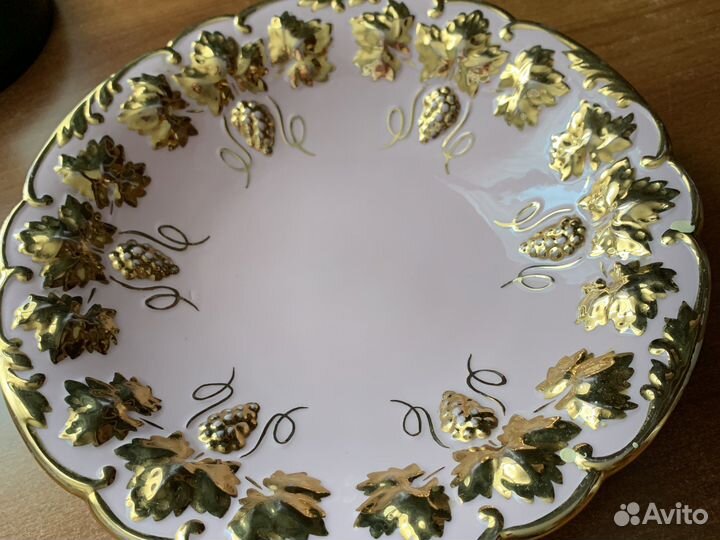 Розовый фарфор чехия Блюдо