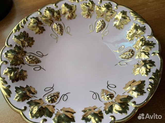 Розовый фарфор чехия Блюдо