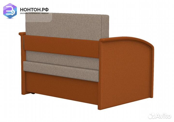 Диван выкатной Малыш 1000 оранжевый / бежевый
