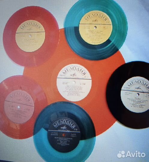 Пластинки сувенирные, Цветные, мини,26