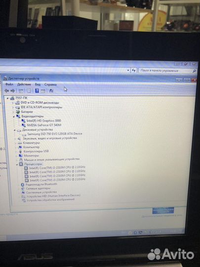 Ноутбук asus (core i3/ 8gb/ Gt 540 2gb/ ssd)