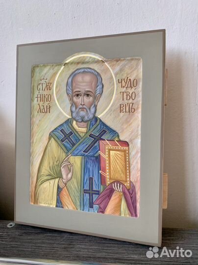 Икона рукописная Николай Чудотворец