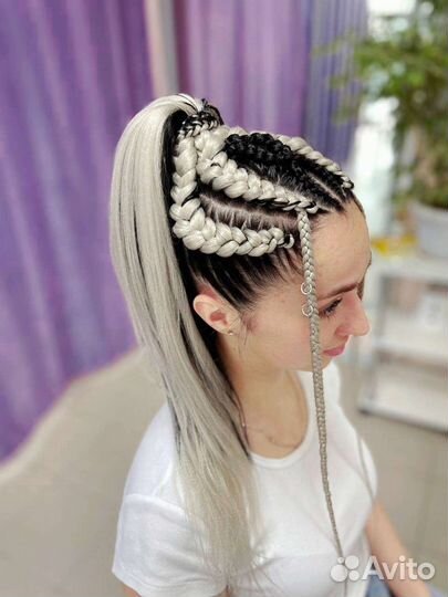 Косы с канекалоном/ прически на выпускной