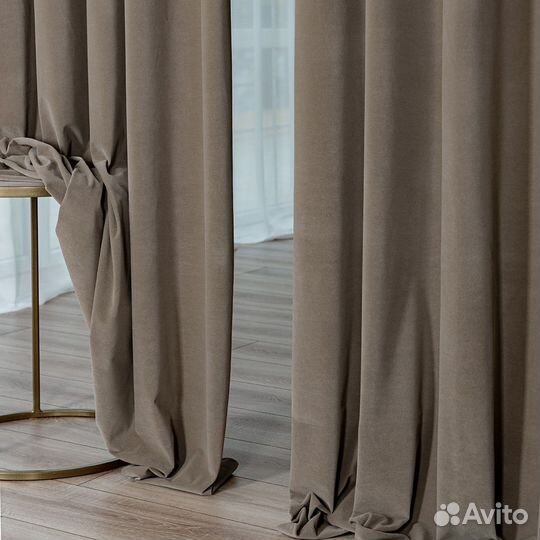 Комплект штор бархат Богема Кофе