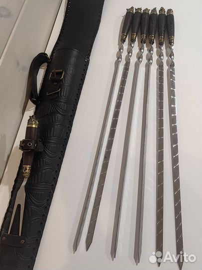 Набор шампуров в чехле подарочный