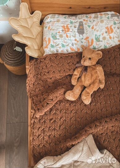 Детский пледик вязаный