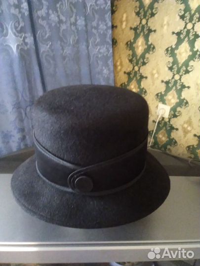 Шляпа фетровая черная