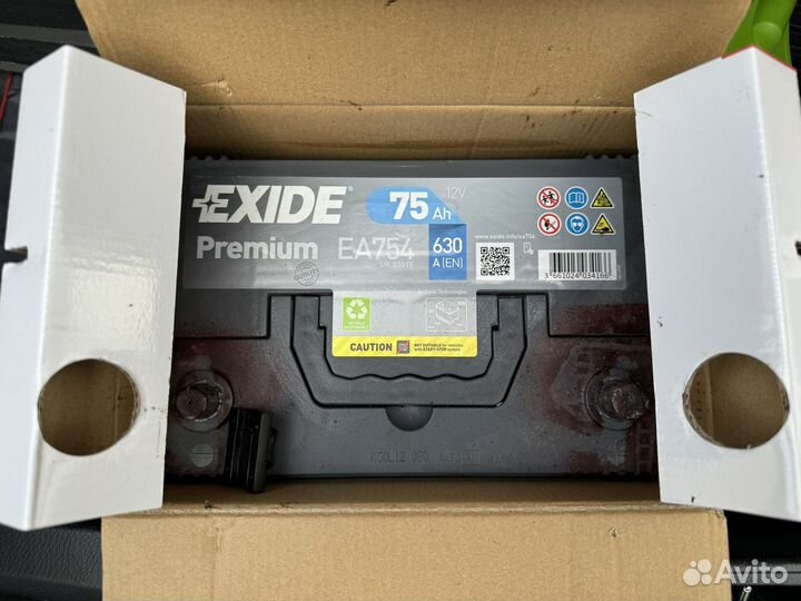 Аккамулятор exid premium ea 754 75ah