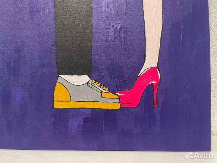 Две Картины поп арт Микки маус и ноги