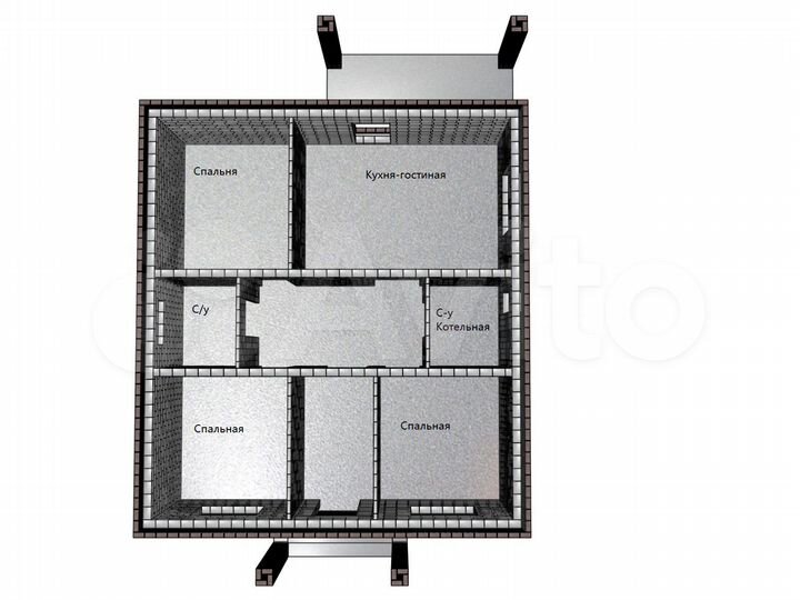 Дом 90 м² на участке 8 сот.