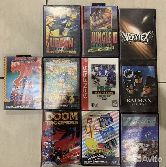 Легендарные картриджи на sega mega drive 16-bit