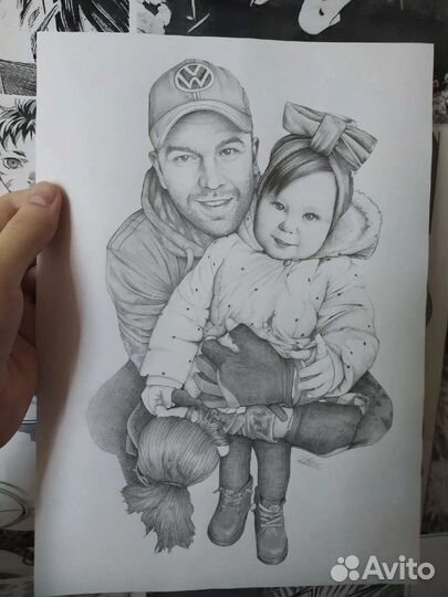 Портрет по фото карандашом