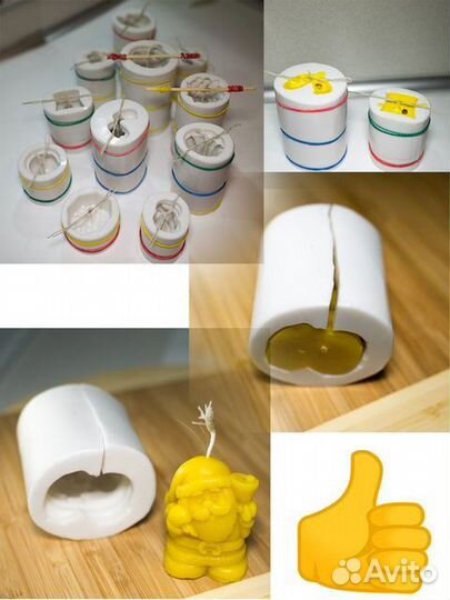 Силиконовая форма для свечей Цилиндр с сотами 7 (0