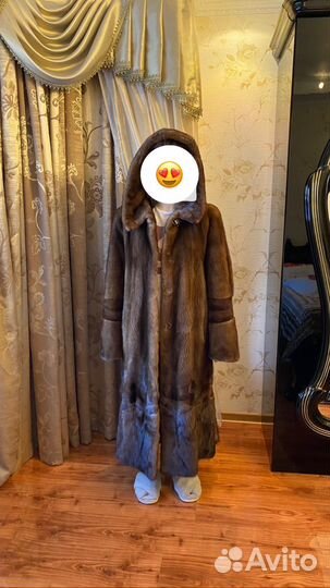 Шуба норковая с капюшоном 50 52