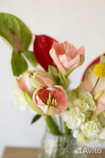 Цветы домой за два часа (ваза и секатор в подарок)