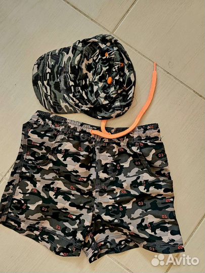 Шорты и кепка р.116