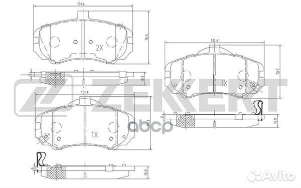 BS-1797 zekkert Колодки торм. диск. перед. BS-1