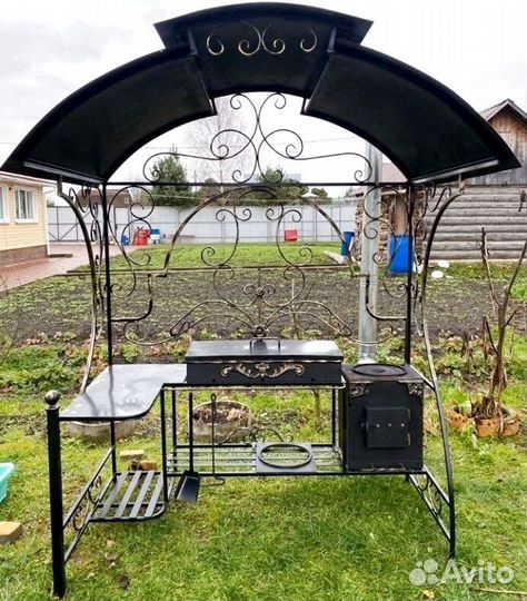 Мангал с печью