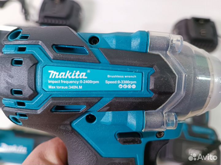 Набор электроинструмента Makita 4в1 (4 АКБ, 2 зу)