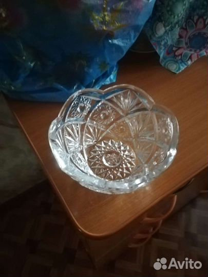 Конфетница СССР хрустальная