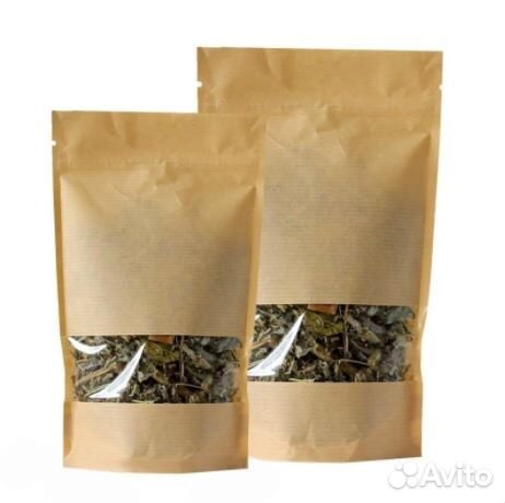 Крафт пакеты дой-пак, с прозрачным окном