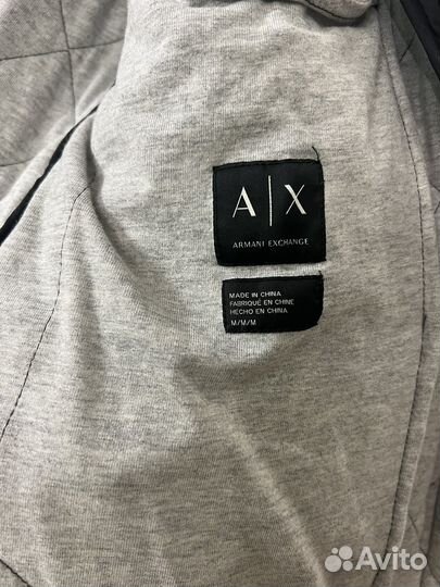 Стеганое пальто armani exchange