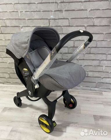 Коляска автокресло 4в1 (серый с комплектом)