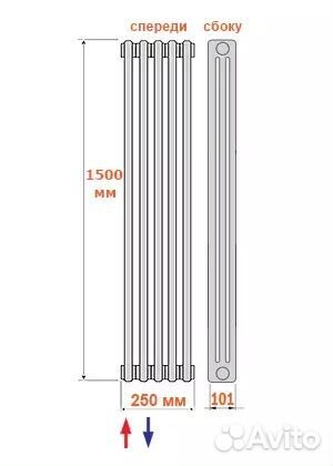 Вертикальный радиатор Purmo Delta Laserline