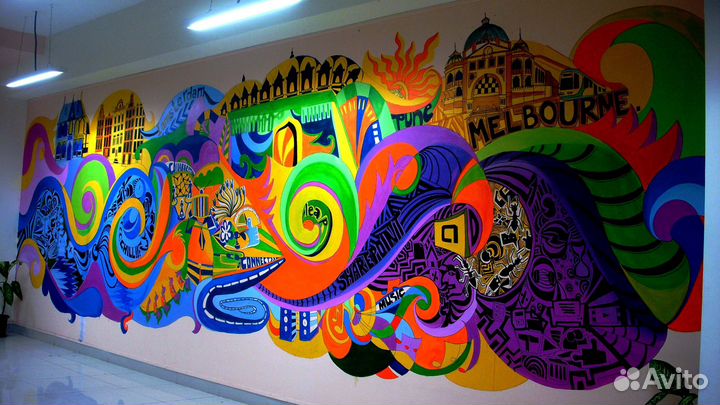 Граффити. Роспись стен. Аэрография на авто 3D