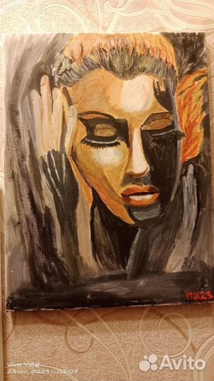 Картина маслом Золото на черном