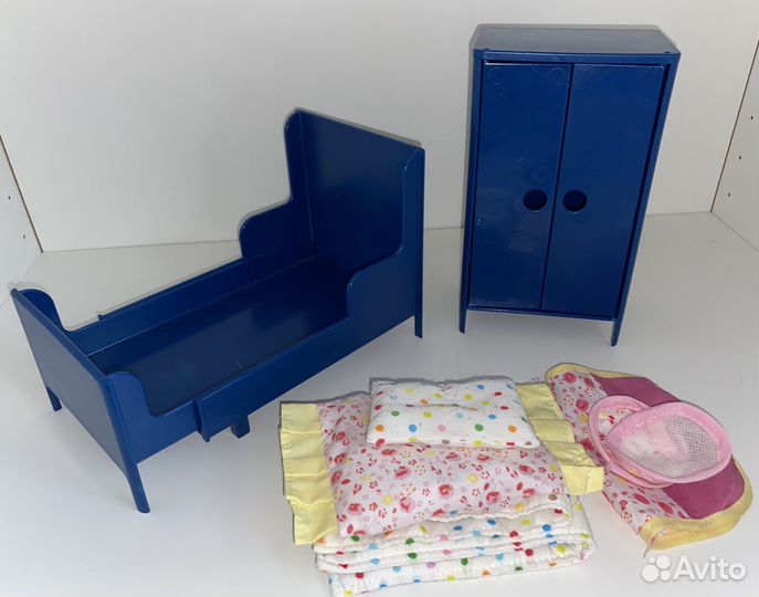 Мебель для кукол кровать шкаф IKEA икеа
