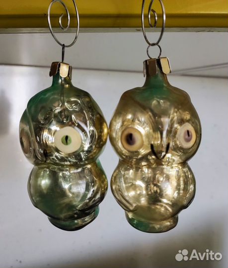 Елочные игрушки СССР кристаллы, льдинки