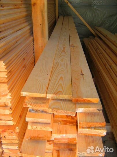 Обрезная доска лиственница 25х100х6000мм