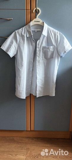 Рубашка школьная 140 для мальчика