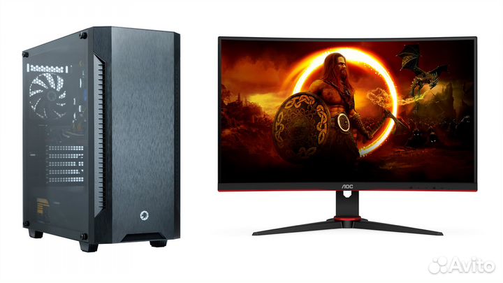 Аренда прокат Игрового компьютера + 4К IPS Монитор