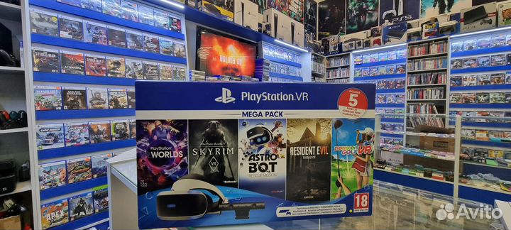 Шлем sony ps4 vr2 +5 игр