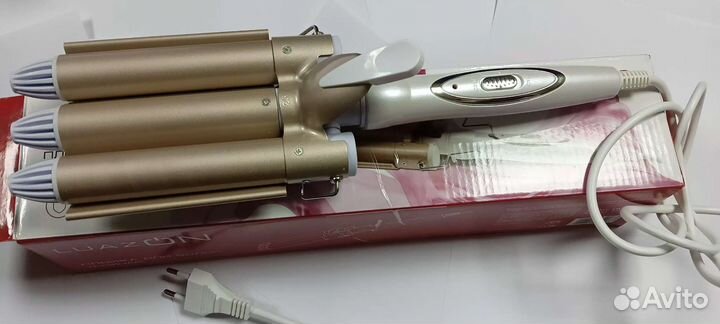 Плойка для волос тройная Luazon