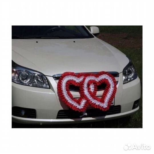 4 шт: Украшения на радиатор свадебной машины