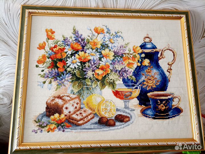 Вышивка крестом, остатки от набора