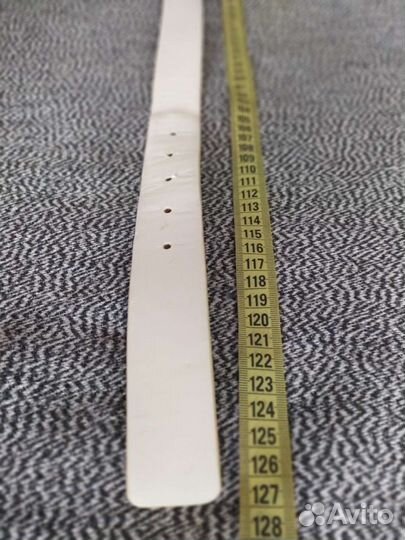 Ремень натур.кожи белый