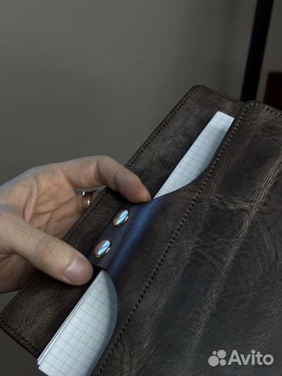 Ежедневник на кольцах натуральная кожа