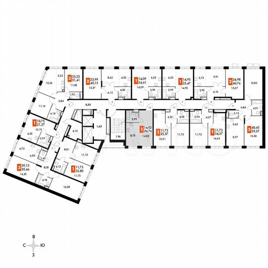 Квартира-студия, 26,8 м², 15/15 эт.
