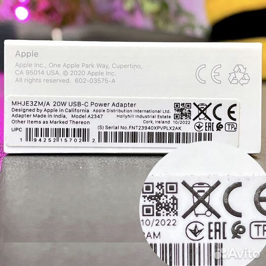 Блоки питания Apple USB-C 20/30/61/67/87/96/140 W