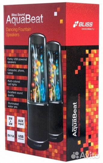 Аудиоколонки с цветовыми фонтанами