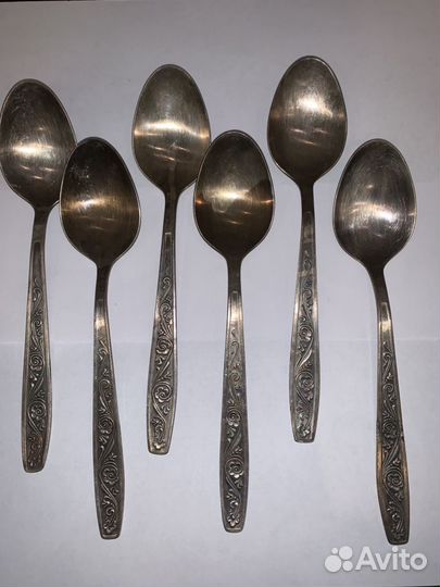 Ложки столовые, десертные, мельхиор, СССР