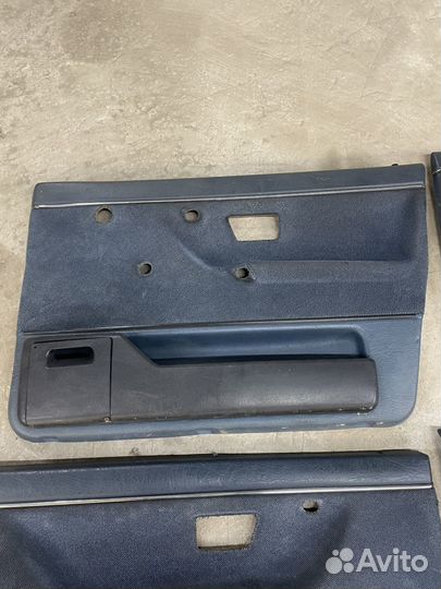 Синие обшивки дверей VW Golf 2 Jetta 2