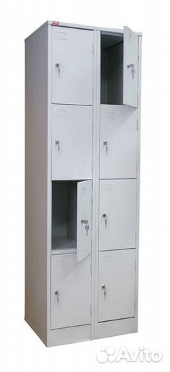 Двухсекционный металлический шкаф для сумок шрм-28