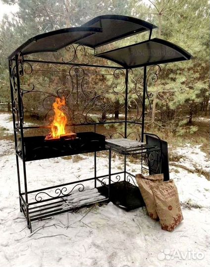 Мангал с печью